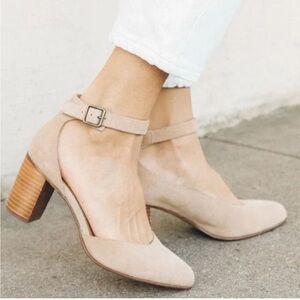 Soludos Gemma Heels Sz 10 Leather Suede Closed Toed Shoes